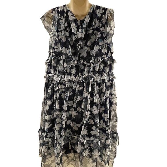 Lane Bryant ~ Navy and White Floral Dress ~ size 18/20 ~ NWT - Picture 2 of 11